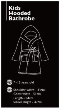 Kid's Hooded Bathrobe 7~15years 4