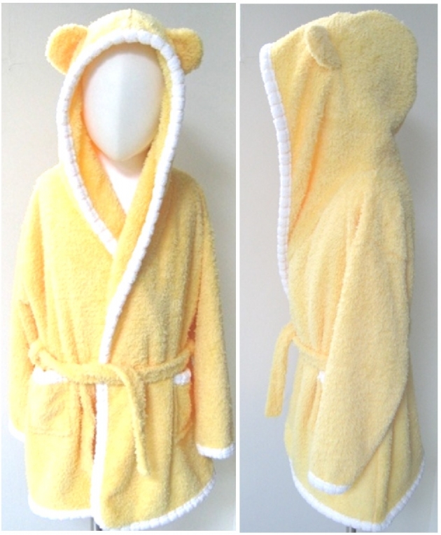 Baby Piping Hooded Bathrobe 2~5years 3